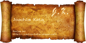 Joachim Kata névjegykártya